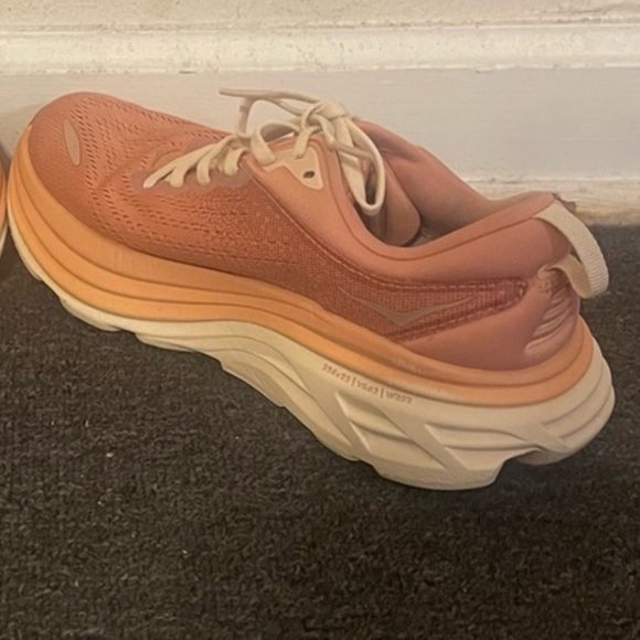 Hoka One One Bondi 8 Running Shoes Women’s Size 6.5 B Cream - Picture 10 of 11